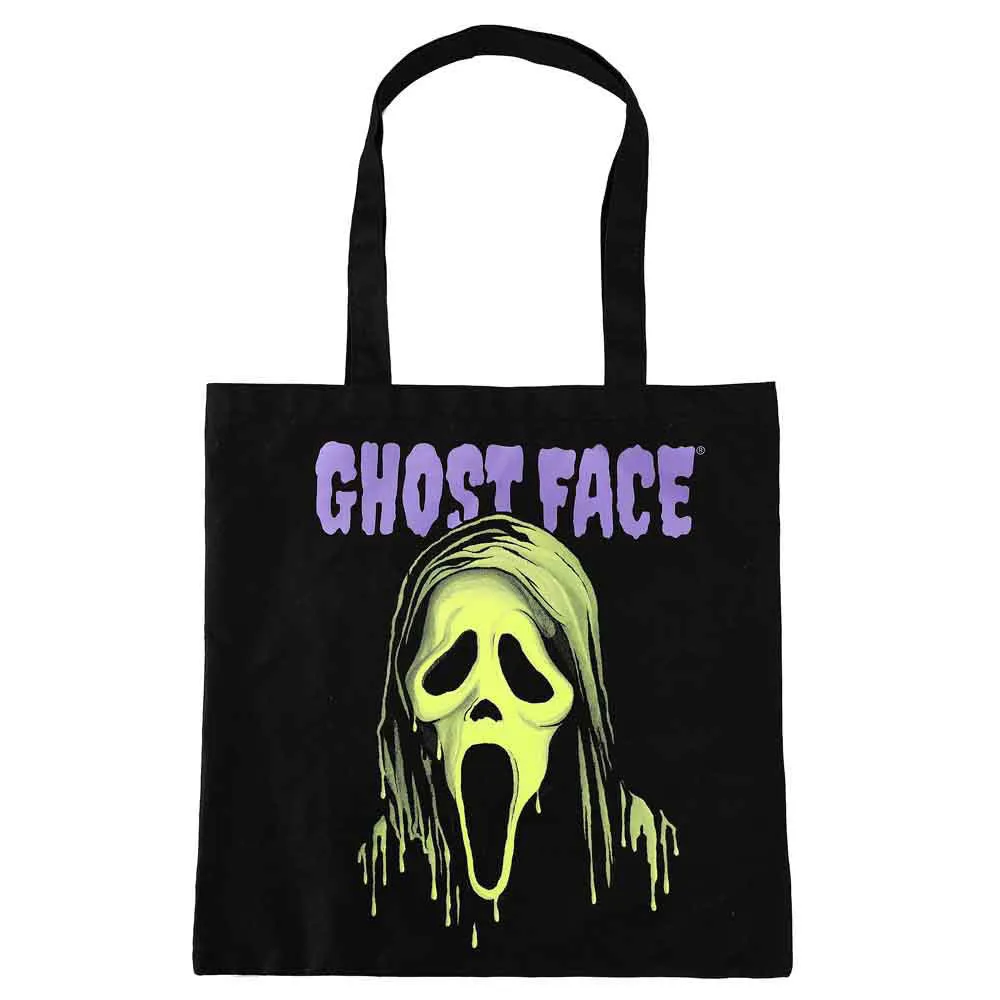 Ghostface Green Drip Canvas Tote Mysterious Displays