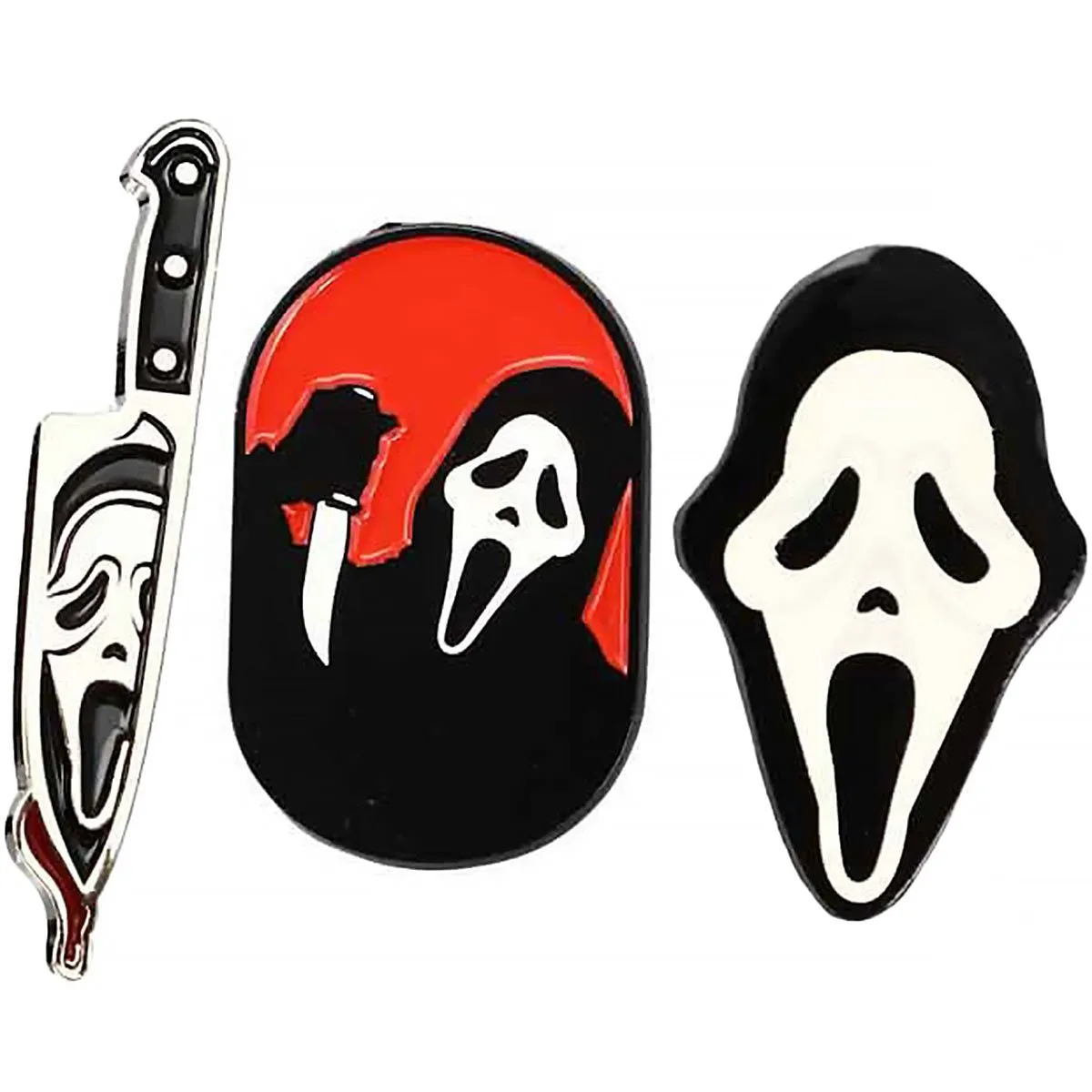 Ghostface Slasher Variety Pin 3-Pack Fantastic Lights