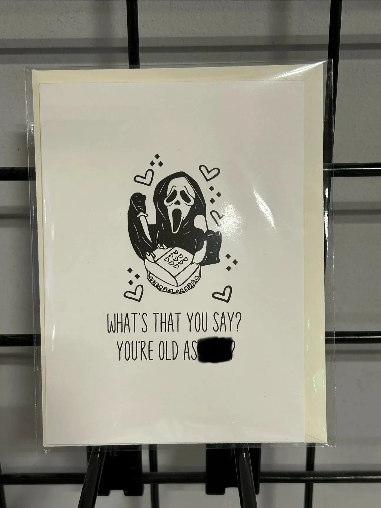 Festive Masks Ghostface Whats That You Say? Card