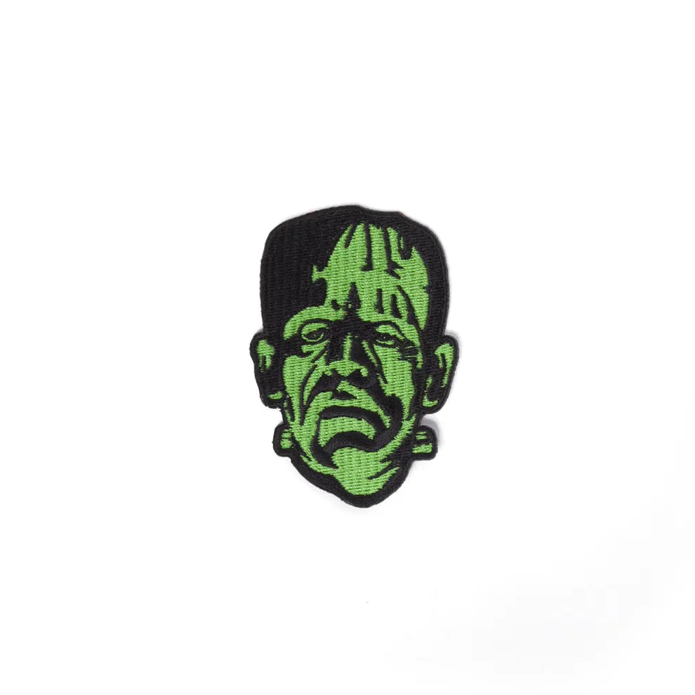 Monster Treats Frankenstein Head Embroidered Patch