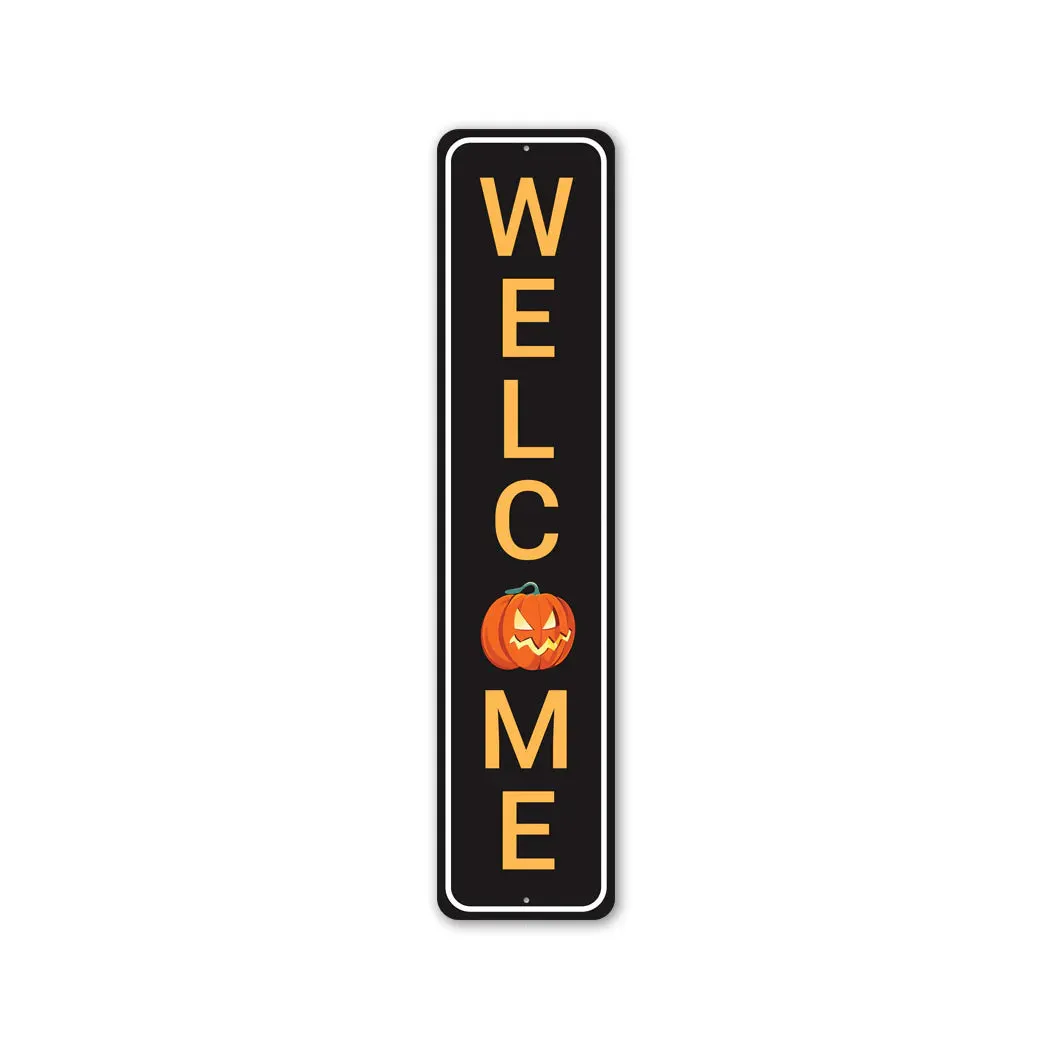 Welcome Halloween Pumpkin Sign Mysterious Supplies