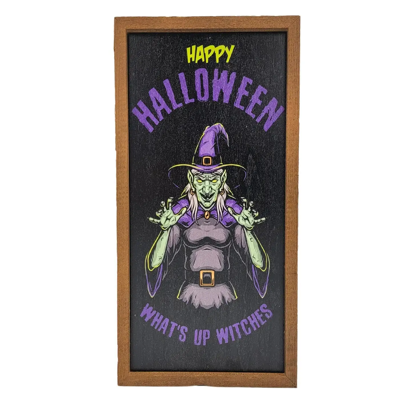 Spooky Treats Happy Halloween What's Up Witches Halloween Sign Fall Decor