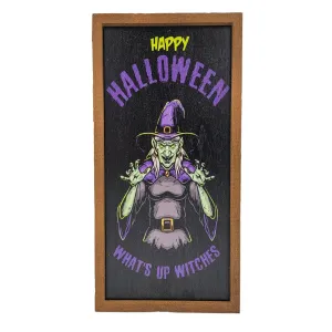 Happy Halloween What's Up Witches Halloween Sign Fall Decor Spooky Masks