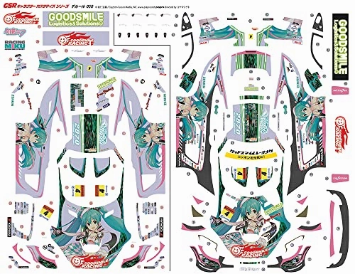 Hatsune Miku GT Project Good Smile Hatsune Miku AMG 2019 SUPER GT Ver. 1/24 Scale Decals Character Decor Appreciating Asset