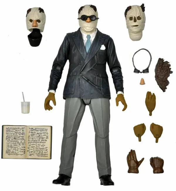 Frightening Masks Universal Monsters - 7" Scale Action Figure - Ultimate Invisible Man