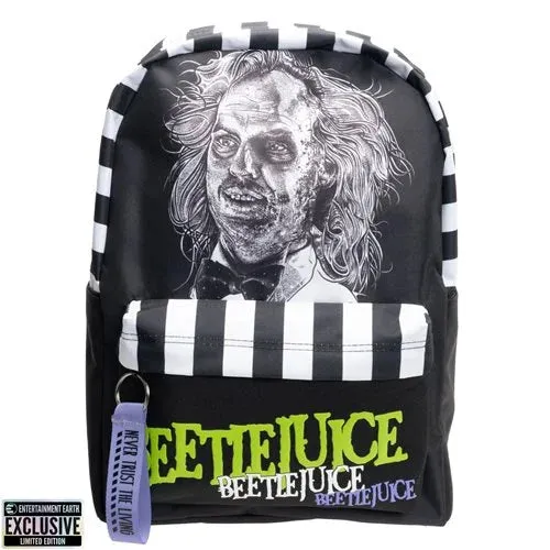 Beetlejuice Striped Backpack - Entertainment Earth Exclusive Scary Lights