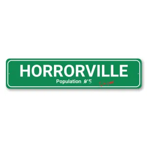 Whimsical Masks Ghostly Crafts Horrorville Street Sign