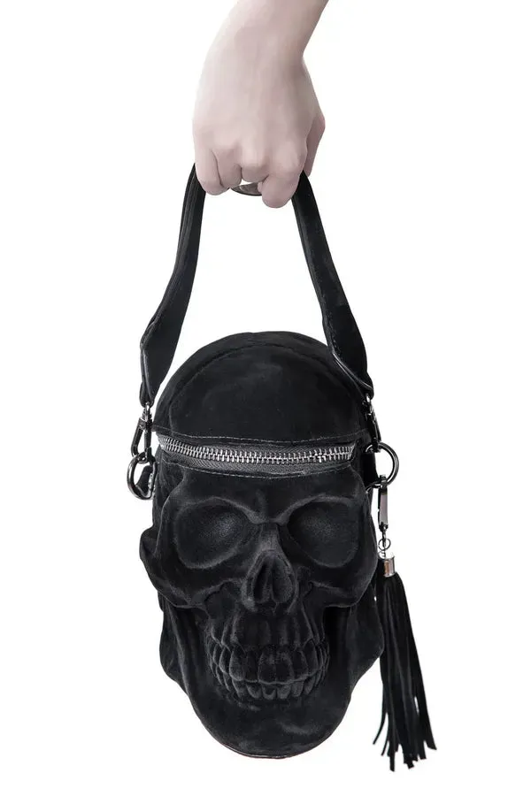 Playful Decorations Charming Masks Killstar - Grave Digger Skull Handbag (VELVET)