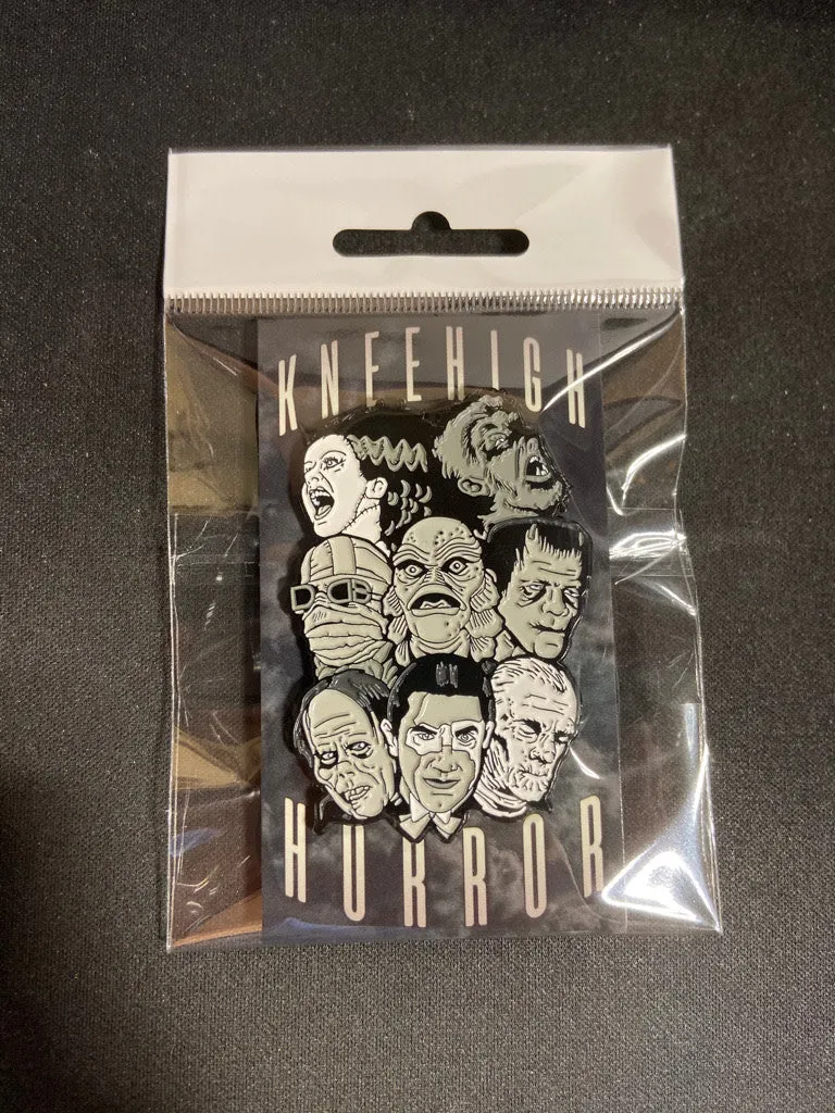 Kneehigh Horror - Universal Monsters Enamel Pin Charming Accents Ghostly Lights