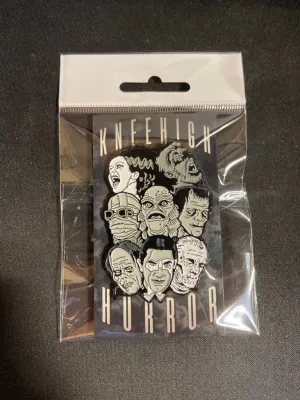 Eerie Figures Ghoulish Ornaments Kneehigh Horror - Universal Monsters Enamel Pin