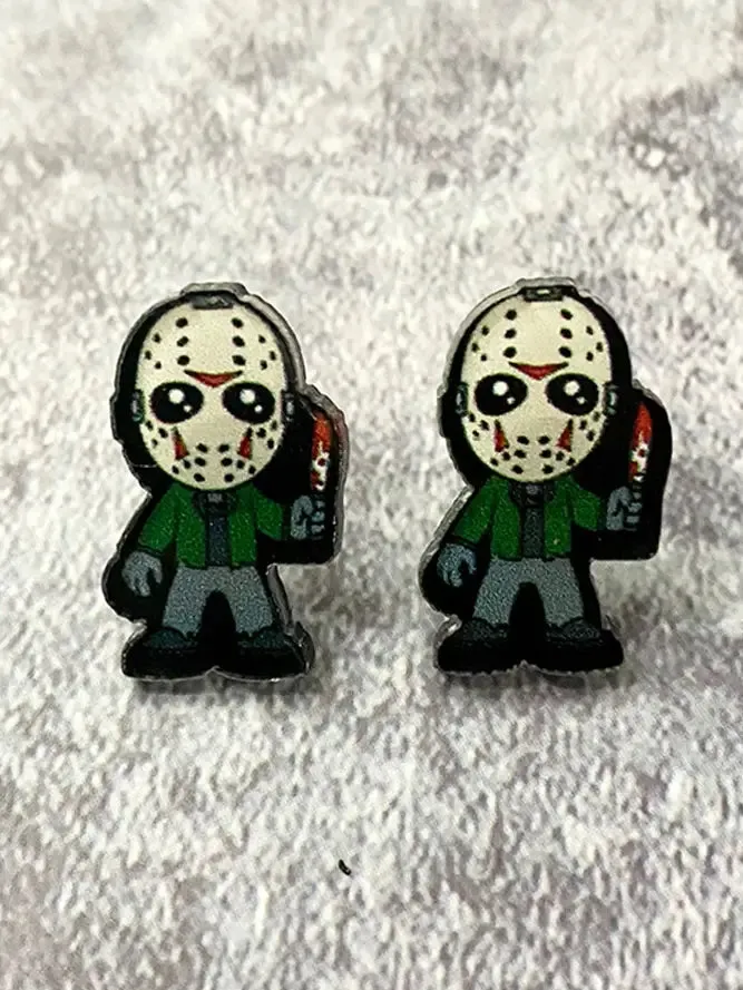 Halloween Scarry Movie Character Earrings Monster Decor