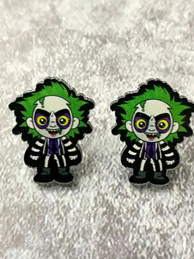 Mysterious Figures Whimsical Accessories Halloween Scarry Movie Character Earrings