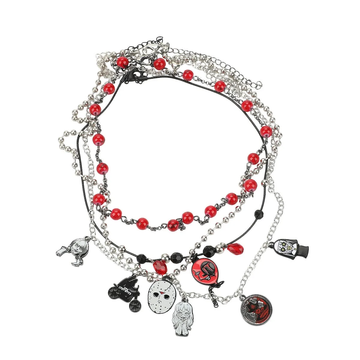 Festive Masks Horror 4 Pc Necklace Combo Set