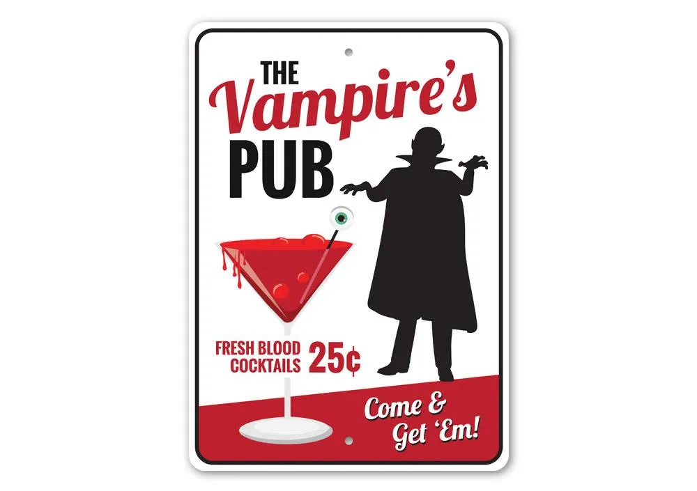 Spooky Crafts Ghostly Treats Vampires Pub Sign