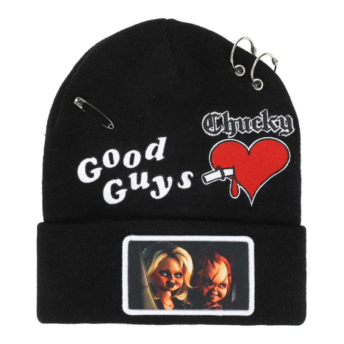 Charming Decor Bride of Chucky Embroidered & Sublimated Patch Cuff Beanie
