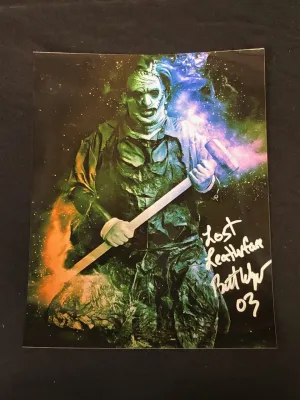 Frightening Displays Brett Wagner Signed Texas Chainsaw Massacre 8x10 V2