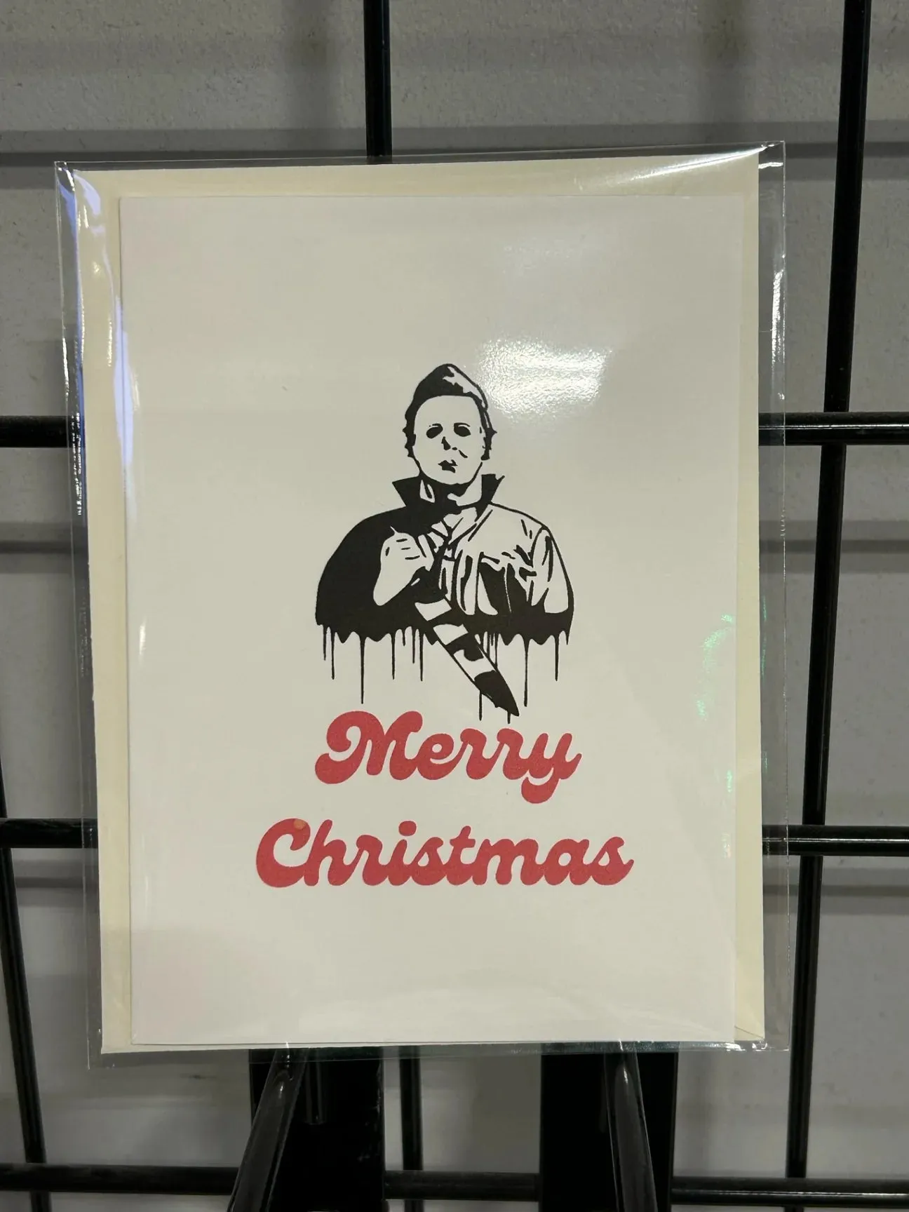 Myers Merry Christmas Card Creepy Decor Whimsical Party