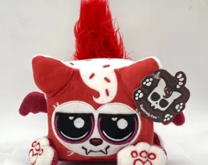 Squaredy Cats - Carmina Red Velvet Vampire Plush Whimsical Accents Creepy Props
