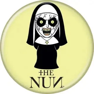 Scary Party Ghoulish Crafts The Nun Chibi Buttons 1.25" Round