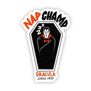 Ghostly Accessories Nap Champ Dracula Since 1431 Sticker