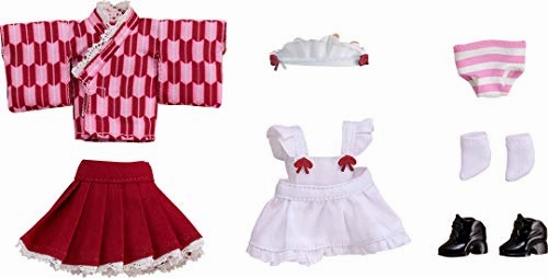 Secondary Market Mythological God Nendoroid Doll Clothes Set Japanese Style Maid Sakura Color (Pink)