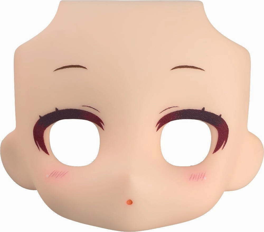 Nendoroid Doll Customizable Face Plate Narrowed Eyes: With Makeup (Cream) Art Merchandise