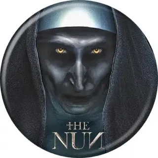 Nun Valek Dark Buttons 1.25" Round Mysterious Displays Ghostly Masks