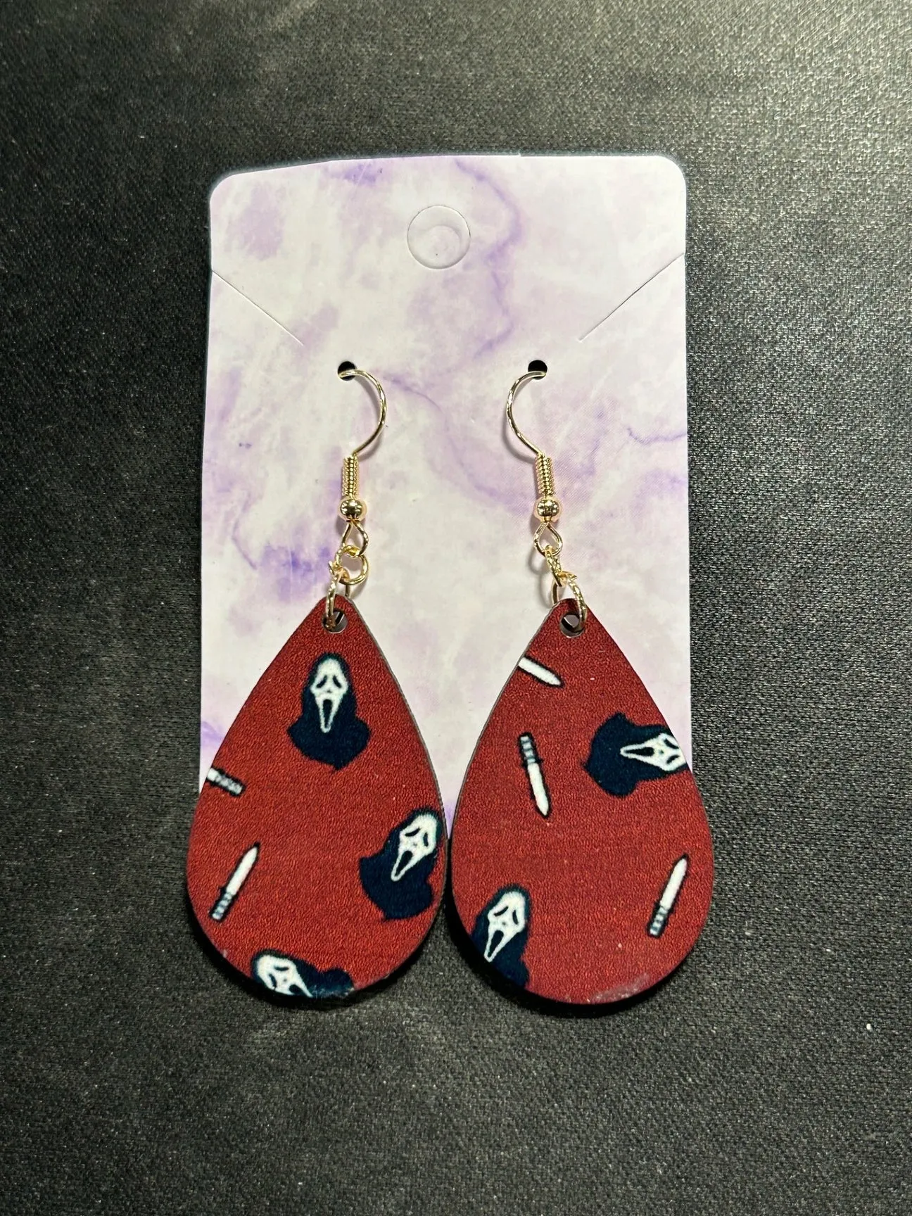 Ghostface Drop Earrings Ghostly Ornaments