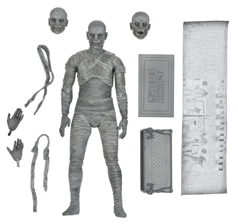 BBT - Universal Monsters Ultimate Mummy (Black & White) Figure Monster Crafts