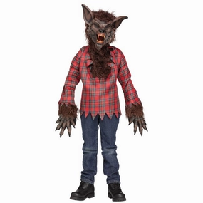Creepy Ornaments Playful Displays Brown Werewolf Child Costume