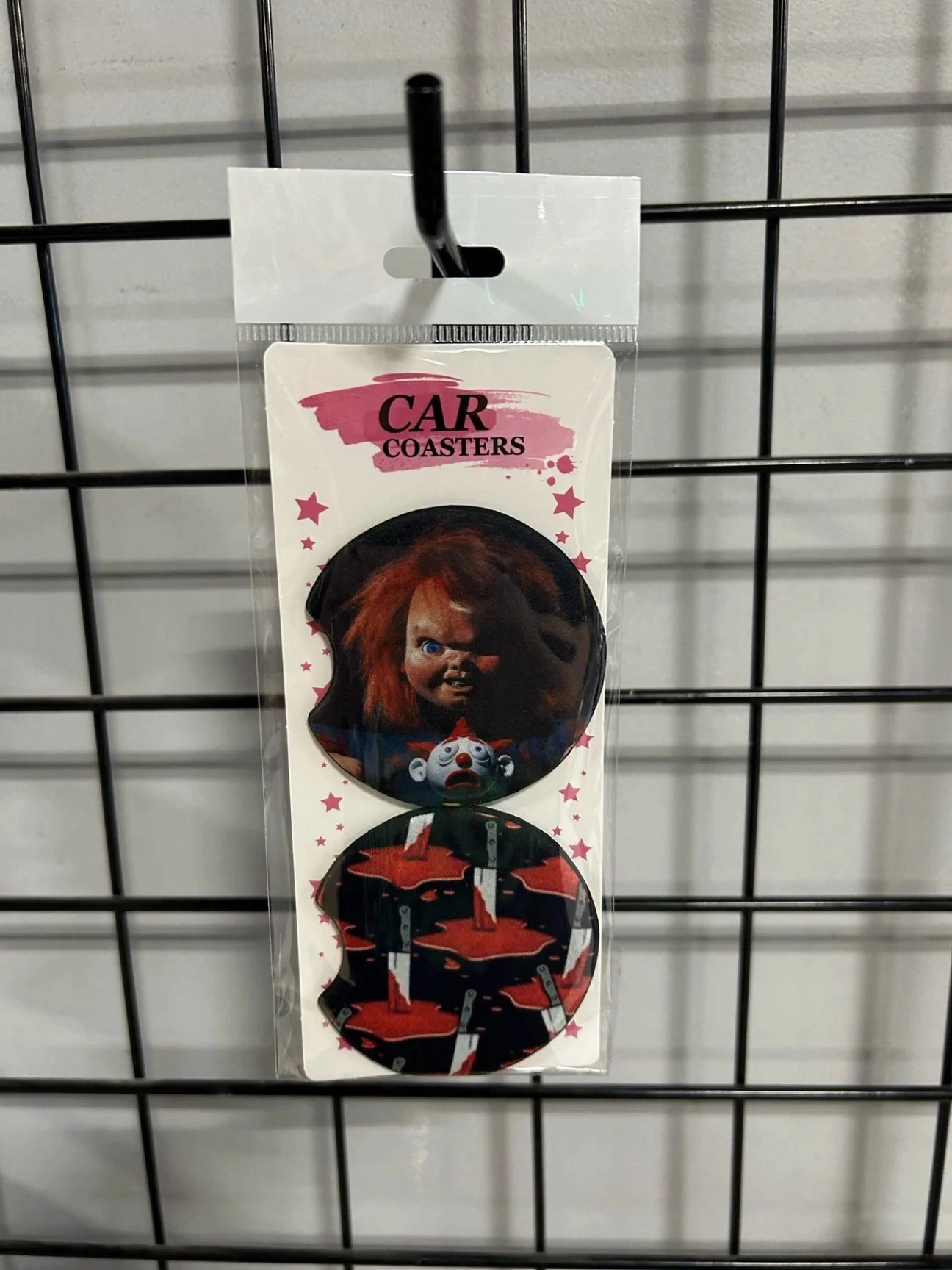 Ghoulish Decor Chucky Sorry Jack Car Coasters