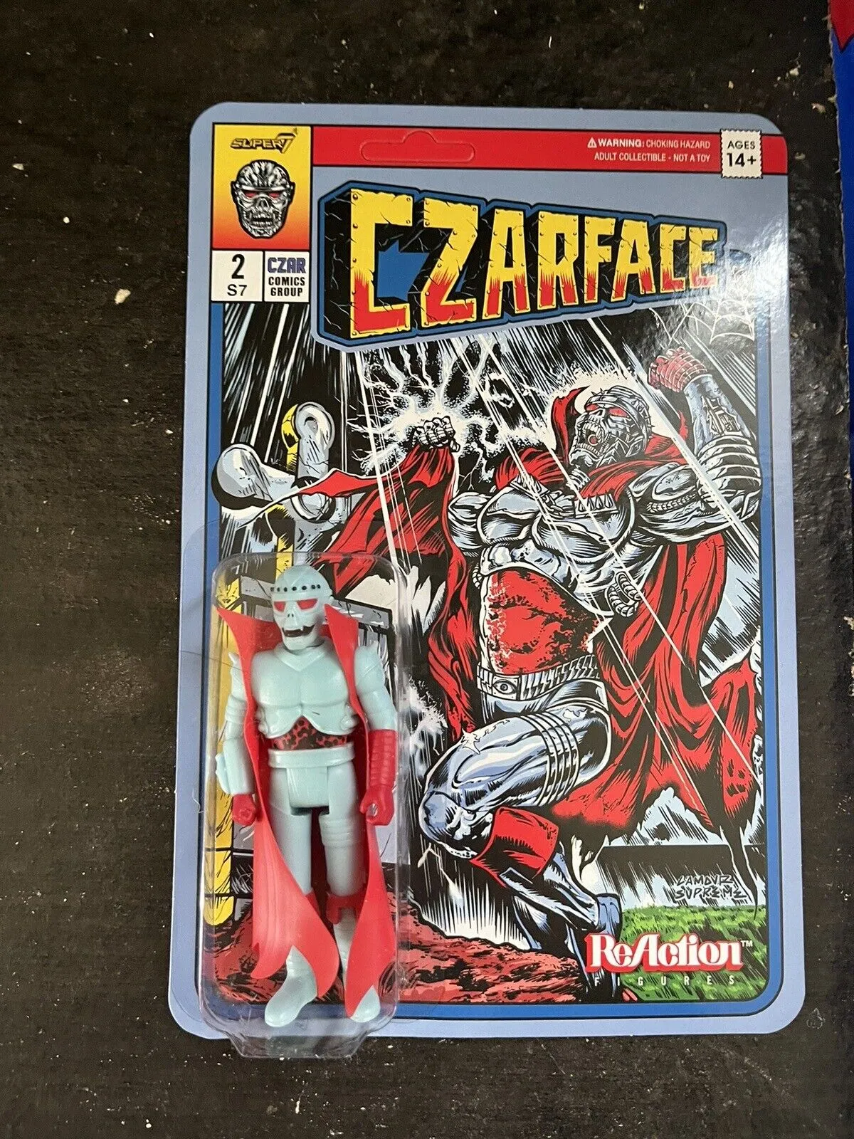 ReAction Super7 Czarface #2 Blue Variant 3.75" Action Figure MOC Frightening Decor