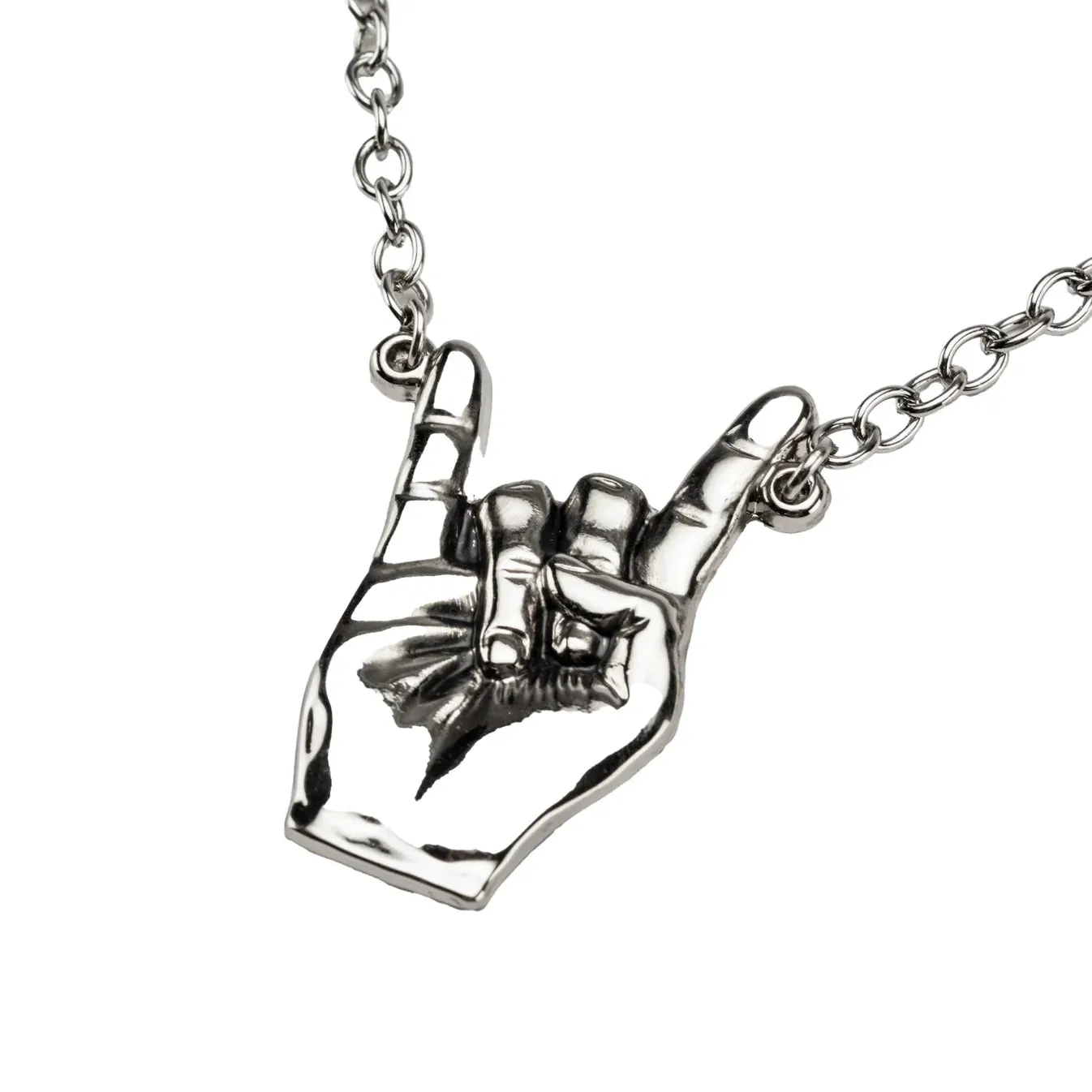 Rocker Hand Pendant Necklace Mystical Party Enchanting Displays