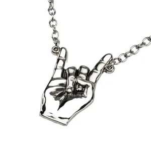 Rocker Hand Pendant Necklace Mystical Party Enchanting Displays
