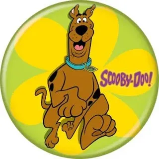 Scooby-Doo Flower Buttons 1.25" Round Scary Designs Whimsical Decor