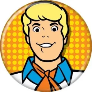 Eerie Masks Scooby-Doo Fred Buttons 1.25" Round