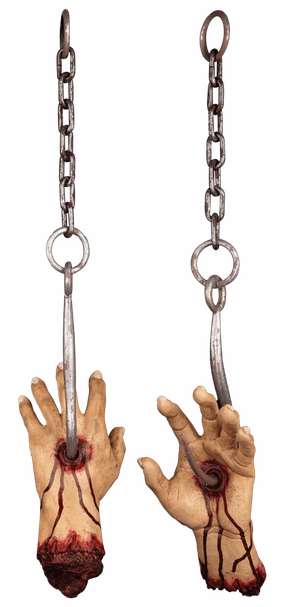 Severed Hanging Hands Prop Creepy Supplies