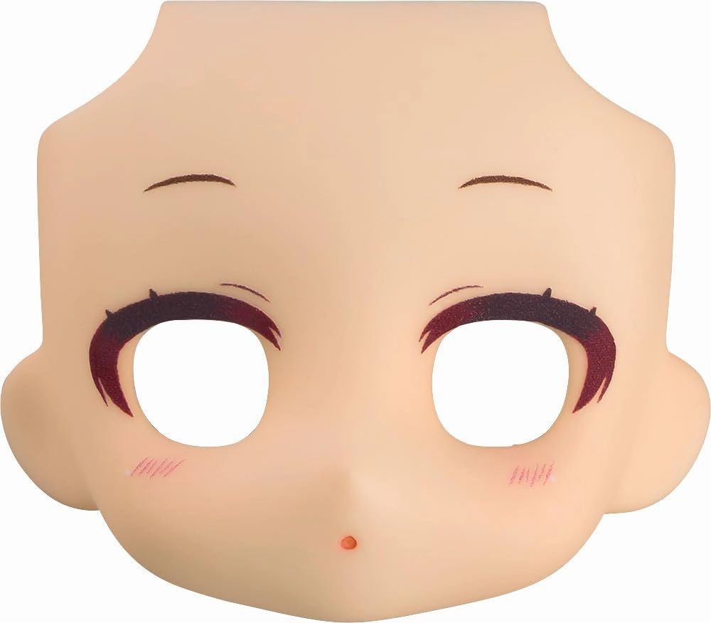 Nendoroid Doll Customizable Face Plate Narrowed Eyes: With Makeup (Almond Milk) Seasonal Decoration