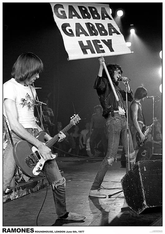 The Ramones (EU) Gabba Gabba Hey 1977 Poster Enchanting Decorations Charming Supplies