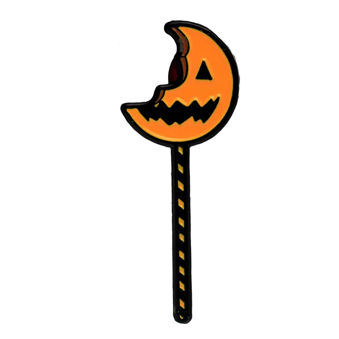Mystical Masks Spooky Props Trick r Treat - Bitten Lollipop Enamel Pin