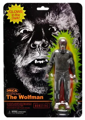 Monster Decorations Universal Monsters - 7" Scale Action Figure - Retro Glow in the Dark Wolfman