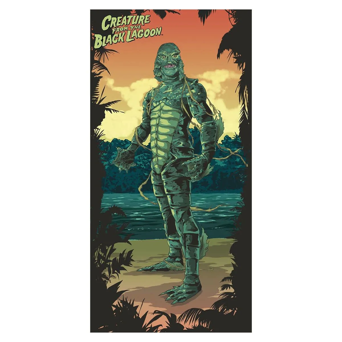 Universal Monsters - Creature From The Black Lagoon Beach Towel Enchanting Ornaments