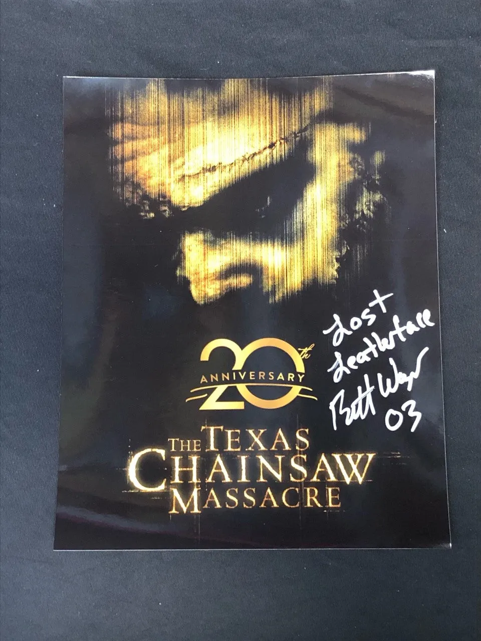 Enchanting Decorations Brett Wagner Signed Texas Chainsaw Massacre 8x10 V3