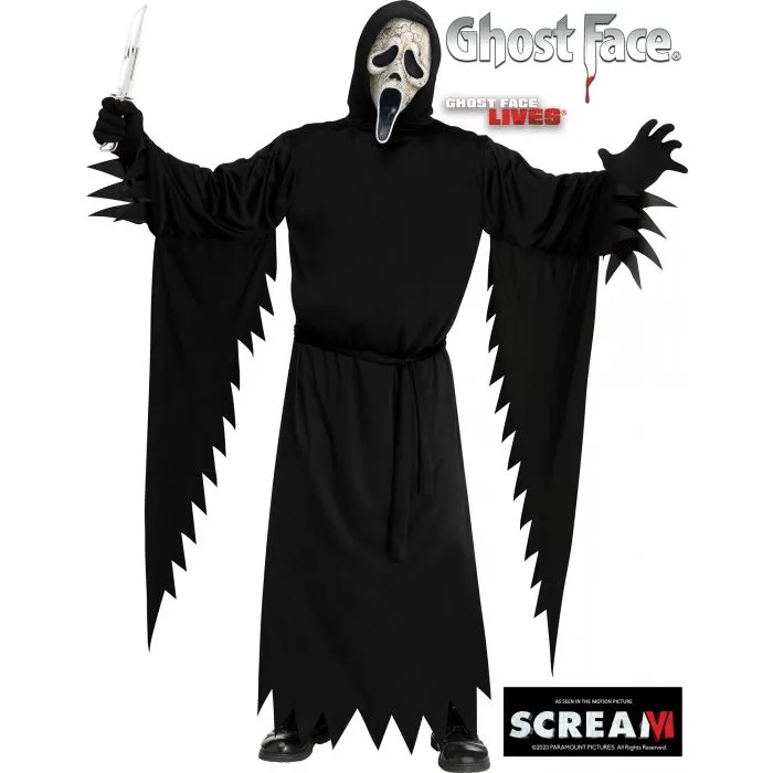 Ghost Face Aged - As Seen in the Motion Picture SCREAM VI - Adult Enchanting Props