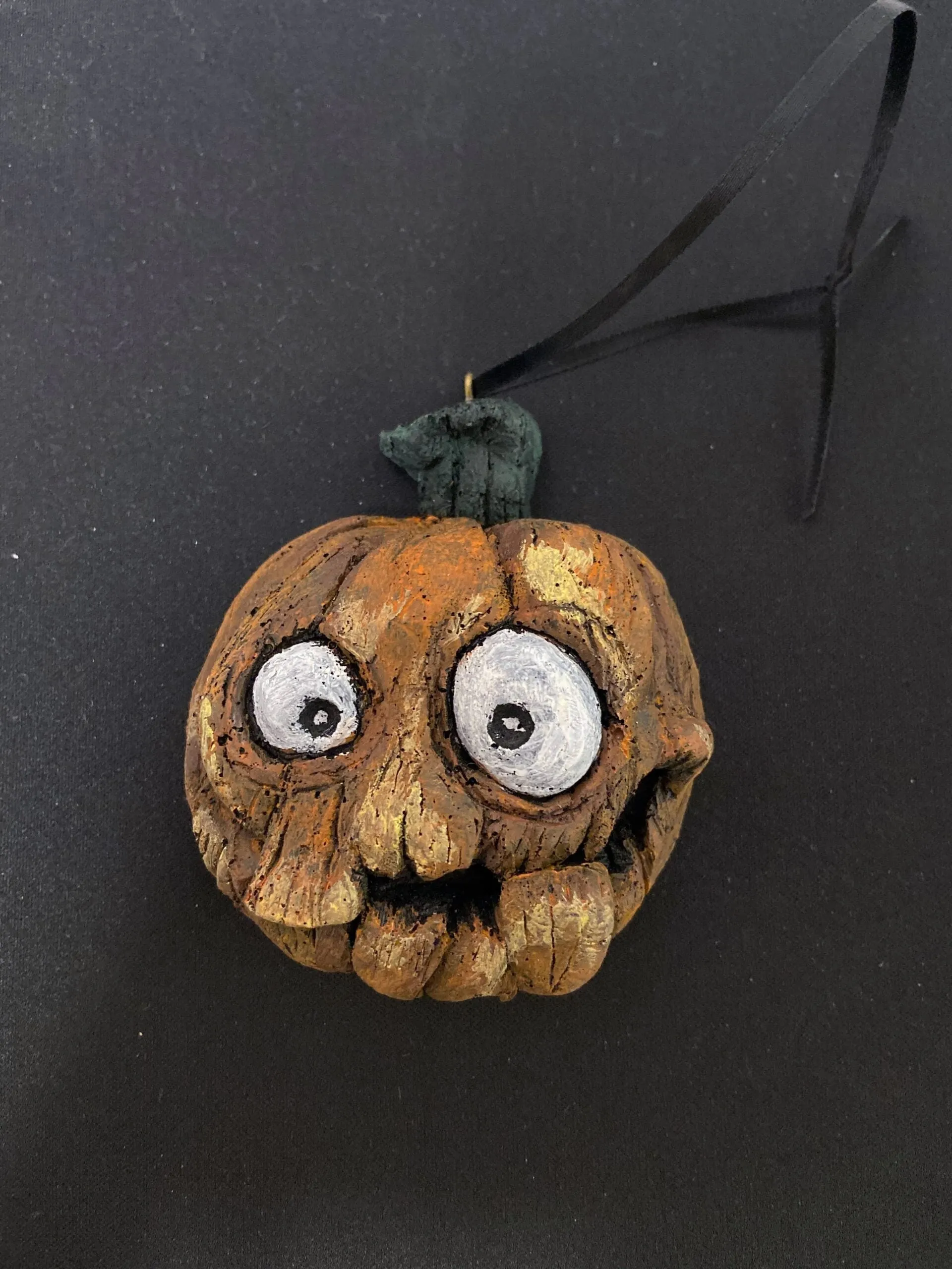 Whimsical Pumpkin Trick-A-Tree Ornament Haunted Decor