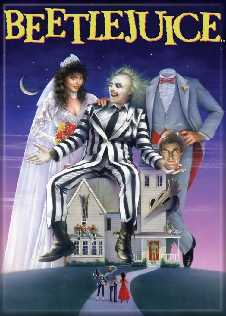 Beetlejuice Poster Magnet Creepy Decor Monster Masks