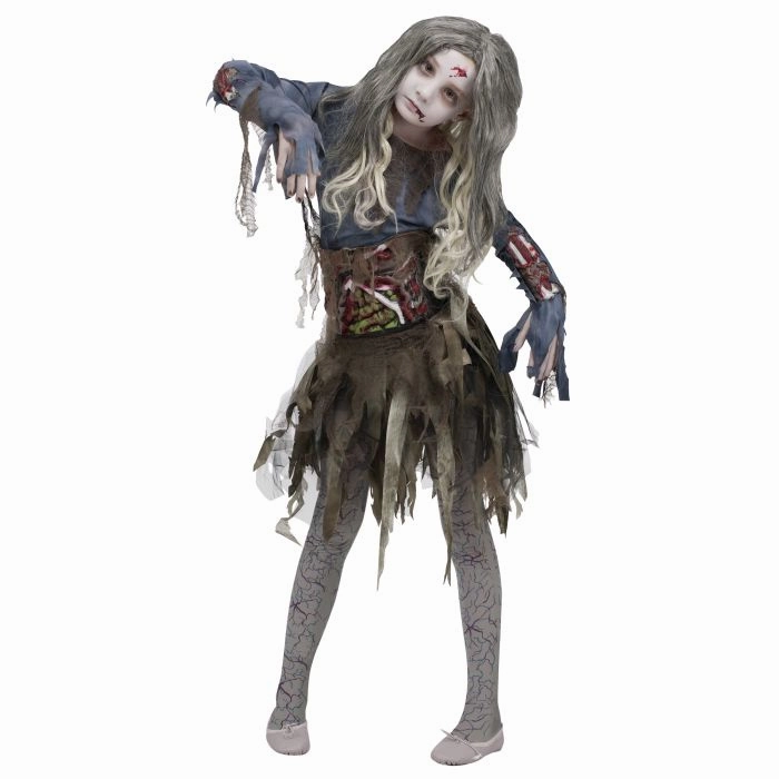Zombie Girl Costume - Child Size Frightening Supplies