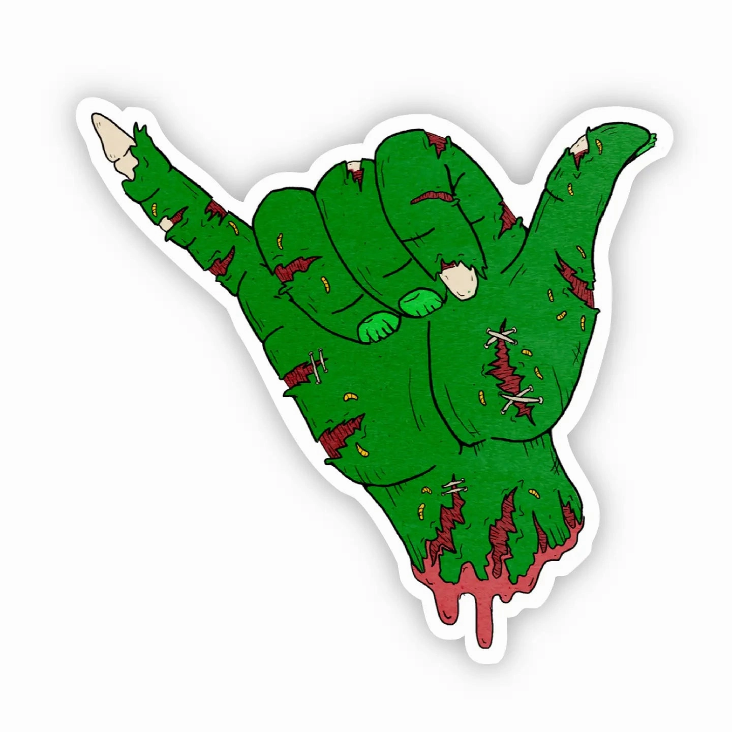 Zombie Hang Loose Halloween Sticker Whimsical Displays Fantastic Decorations